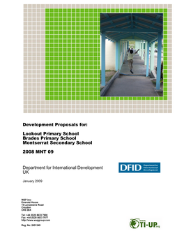 Development Proposals For: Lookout Primary School Brades Primary