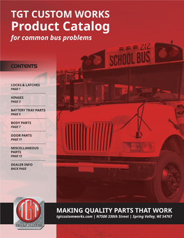 TGT CUSTOM WORKS Product Catalog for Common Bus Problems