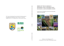 Birds of the Us-Mexico Borderlands: Distribution, Ecology, and Conservation