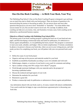 One-On-One Book Coaching — to Birth Your Book, Your Way