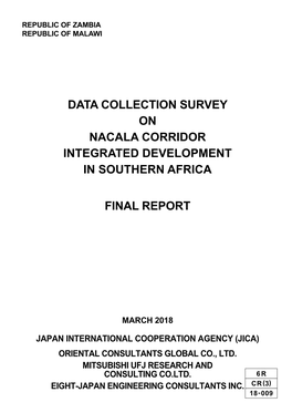 Data Collection Survey on Nacala Corridor Integrated Development in Southern Africa