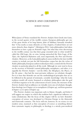 SCIENCE and CERTAINTY Robert Pasnau