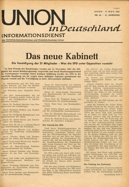 UID Jg. 15 1961 Nr. 46, Union in Deutschland