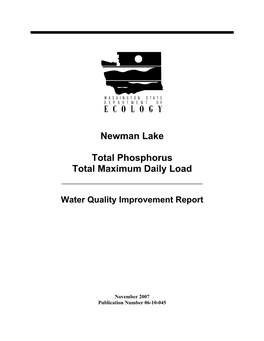 Newman Lake Total Phosphorus TMDL