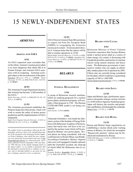 Npr 1.3: 15 Newly-Independent States