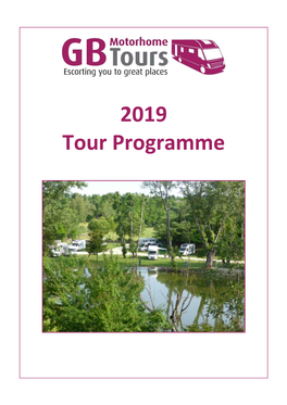 2019 Tour Programme