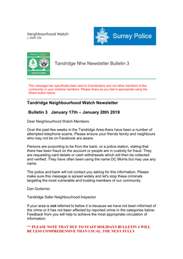 Tandridge Nhw Newsletter Bulletin 3
