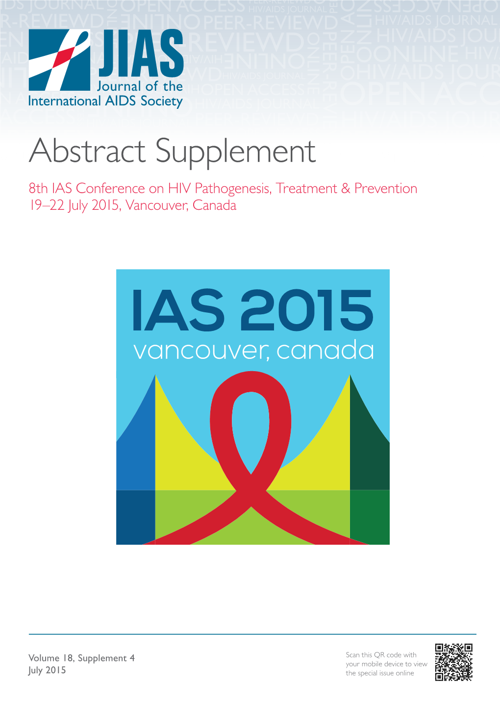 8Th IAS Conference on HIV Pathogenesis, Treatment &#X00026