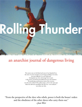 An Anarchist Journal of Dangerous Living