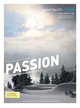 Bergsportprogramm Winter 2013/14