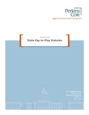 Summary of State Pay-To-Play Regulations