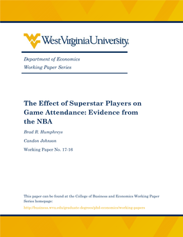 The Effect of Superstar Players on Game Attendance: Evidence from the NBA