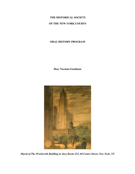 The Historical Society of the New York Courts Oral