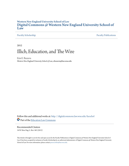 Illich, Education, and the Wire
