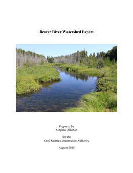 Beaver River Watershed Report