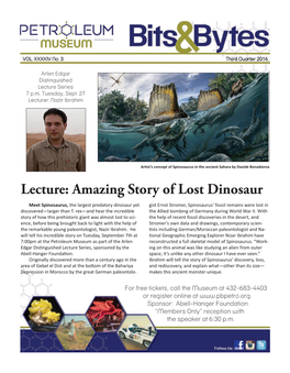 Lecture: Amazing Story of Lost Dinosaur