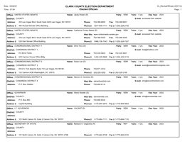 Elected Officials CLARK COUNTY ELECTION DEPARTMENT