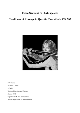 Traditions of Revenge in Quentin Tarantino's Kill Bill