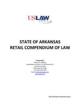 State of Arkansas Retail Compendium of Law