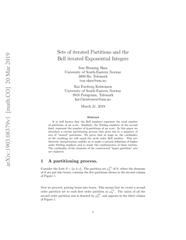 Sets of Iterated Partitions and the Bell Iterated Exponential Integers