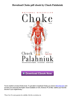 Download Choke Pdf Ebook by Chuck Palahniuk