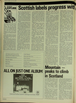 MUSIC WEEK JULY 9, 1977 Spotughton Scotlflfld Scottish