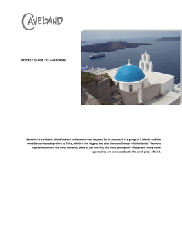 Pocket Guide to Santorini