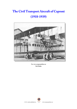 The Civil Aircraft of Caproni