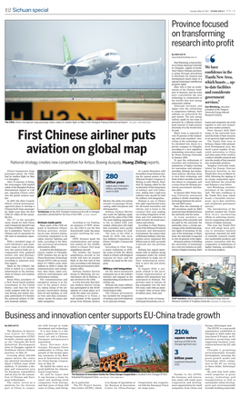 First Chinese Airliner Puts Aviation on Global