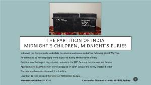 The Partition of India Midnight's Children