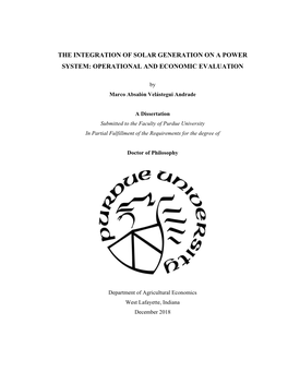 The Integration of Solar Generation on a Power System: Operational and Economic Evaluation