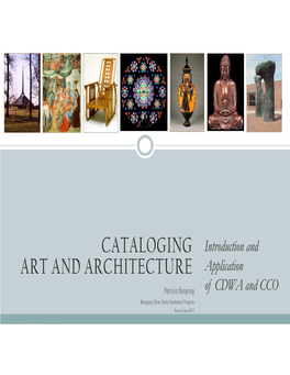 Cataloging Art and Architecture