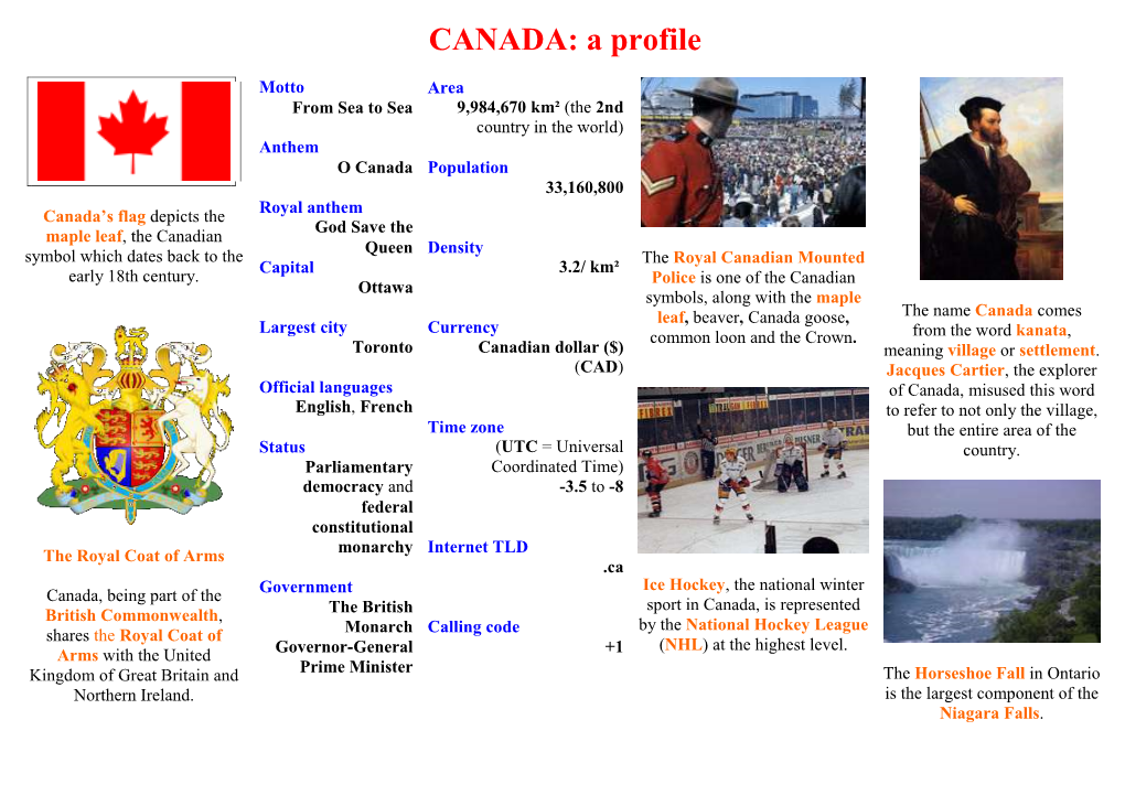 CANADA: a Profile