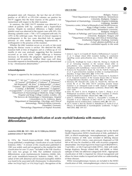 Immunophenotypic Identification of Acute Myeloid Leukemia