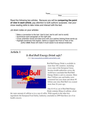 POV Energy Drink Articles and Questions