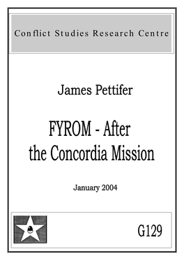 FYROM - After the Concordia Mission