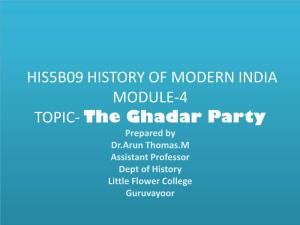 His5b09 History of Modern India Module-4 Topic