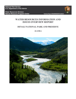 Water Resources Information and Issues Overview Report