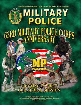 MILITARY POLICE, an Official US Army Professional QUALITY ASSURANCE ELEMENT Ms