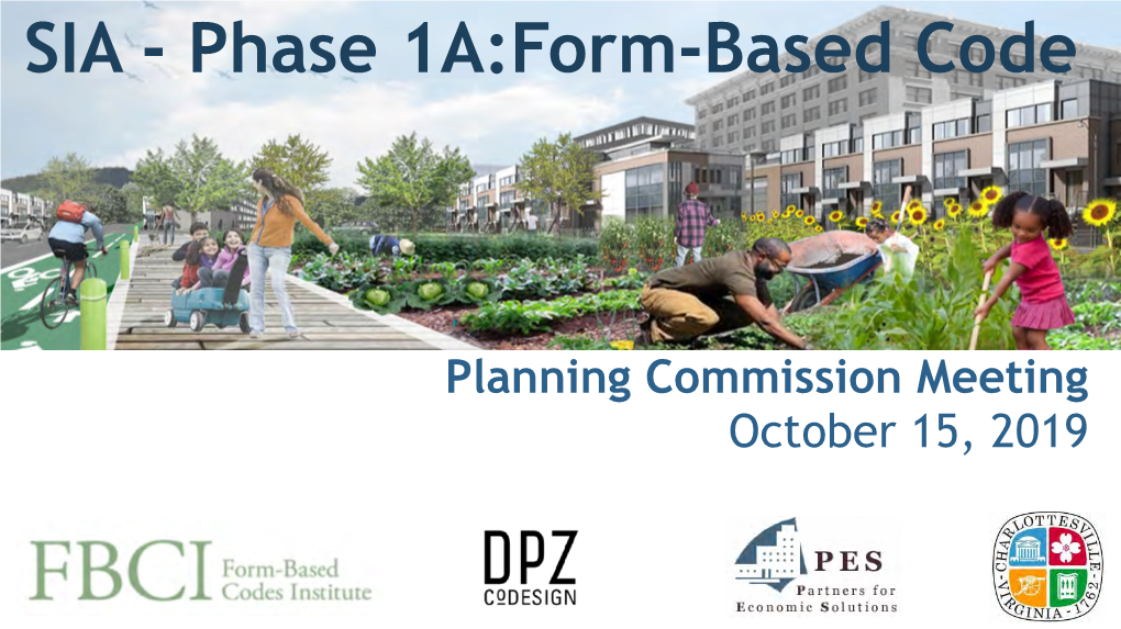 Planning Commission Meeting October 15, 2019 Recap of Process- History