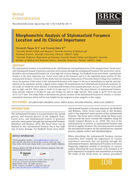 Morphometric Analysis of Stylomastoid Foramen Location and Its Clinical Importance