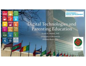Digital Technologies and Parenting Education Susan K