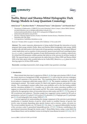 Tsallis, Rényi and Sharma-Mittal Holographic Dark Energy Models in Loop Quantum Cosmology