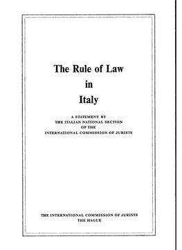 The Rule of Law Italy