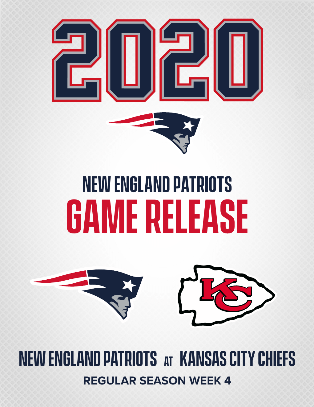 NEW ENGLAND PATRIOTS at KANSAS CITY CHIEFS REGULAR SEASON WEEK 4 REGULAR SEASON WEEK 4 NEW ENGLAND PATRIOTS at Kansas City Chiefs Table of Contents