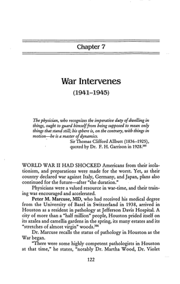 War Intervenes (1941-1945)