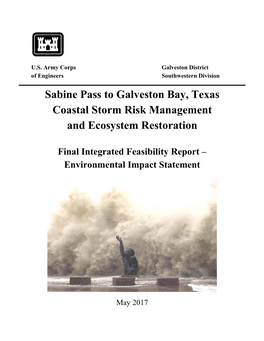 Sabine Pass to Galveston Bay, Texas, Final Integrated Feasibility Report