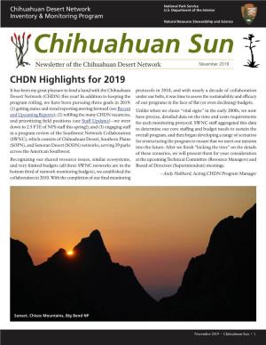 Newsletter of the Chihuahuan Desert Network November 2019