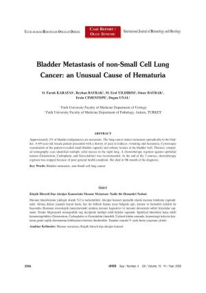 Bladder Metastasis of Non-Small Cell Lung Cancer: an Unusual Cause of Hematuria