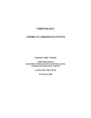 Chronology American Aerospace Events